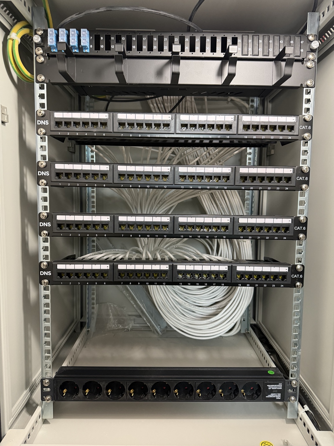 CAT6 andmeside patch-paneelid sidekapis